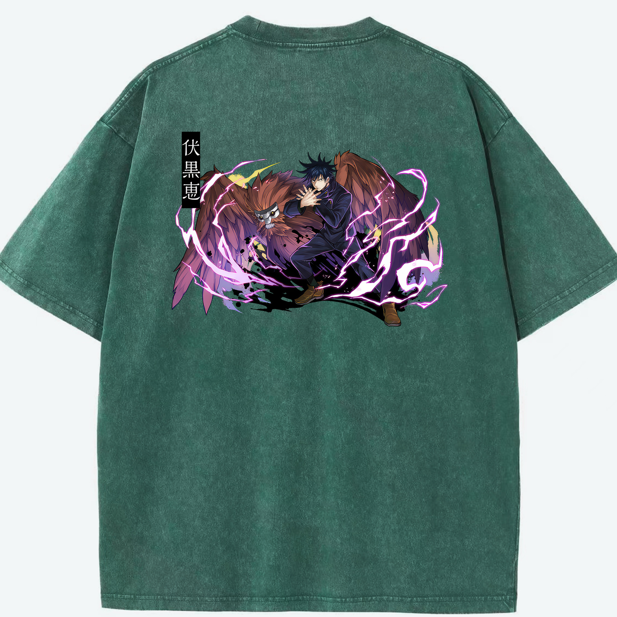 （画像用） 呪術廻戦 Jujutsu Kaisen 綿100% ヴィンテージ風 半袖Tシャツ（背面プリント）